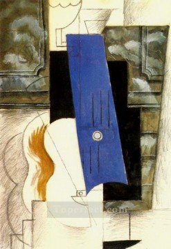Pablo Picasso Painting - Quemador de gas y guitarra 1912 Pablo Picasso